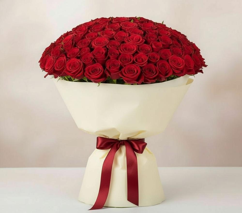 Букет 101 Красная роза Милано в Соколе Магаданской области