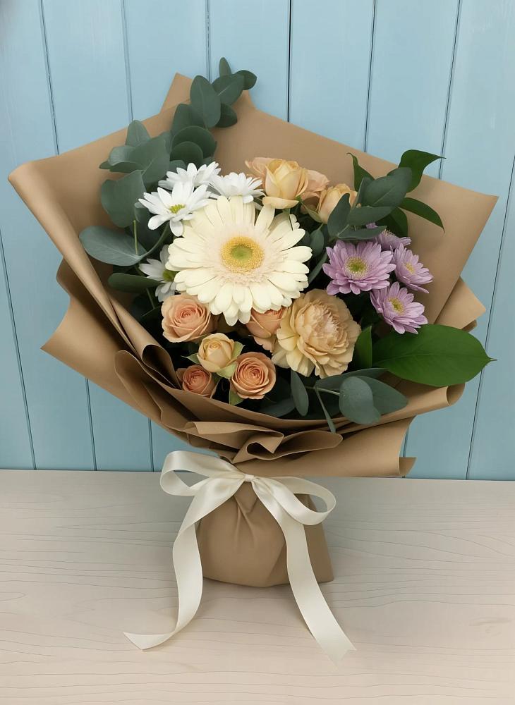 Букет цветов из: Герберы и Хризантемы в Соколе Магаданской области