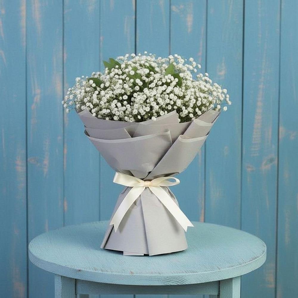 Букет цветов из: Гипсофила в Соколе Магаданской области