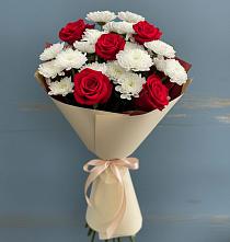 Букет цветов из:  Розы и Хризантемы в Соколе Магаданской области