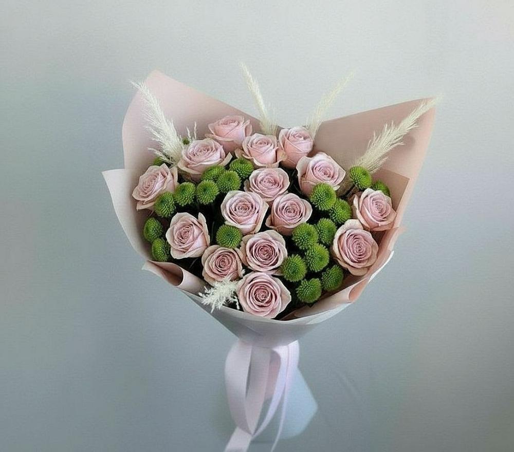 Букет цветов из: Розы и Хризантемы в Соколе Магаданской области