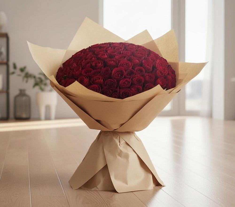 Букет 101 Красная роза в Соколе Магаданской области