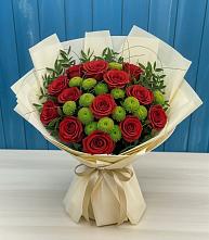 Букет цветов из:  Розы и Хризантемы в Соколе Магаданской области