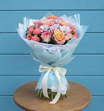 Букет цветов из:  Хризантемы и Розы #REPLACE_PRED# Соколе Магаданской области